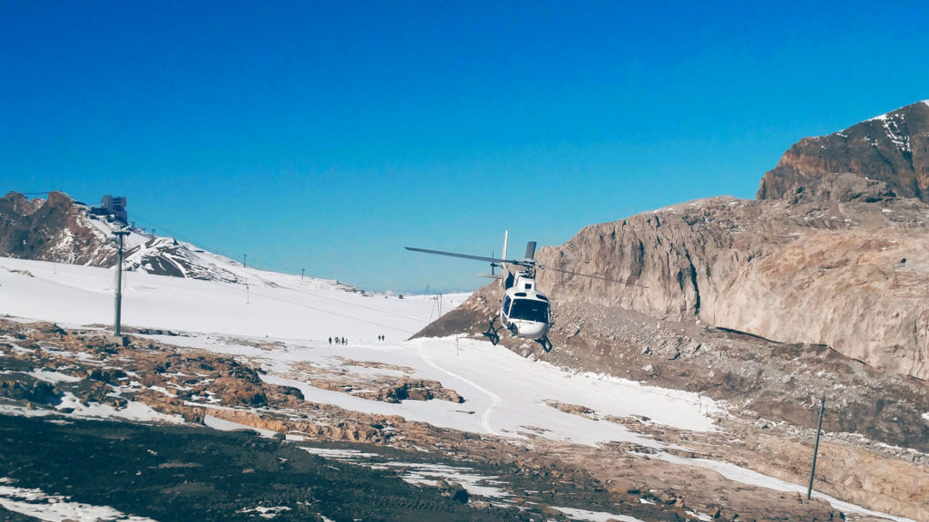 Helicopter at Glacier 2300  (VD) / Switzerland